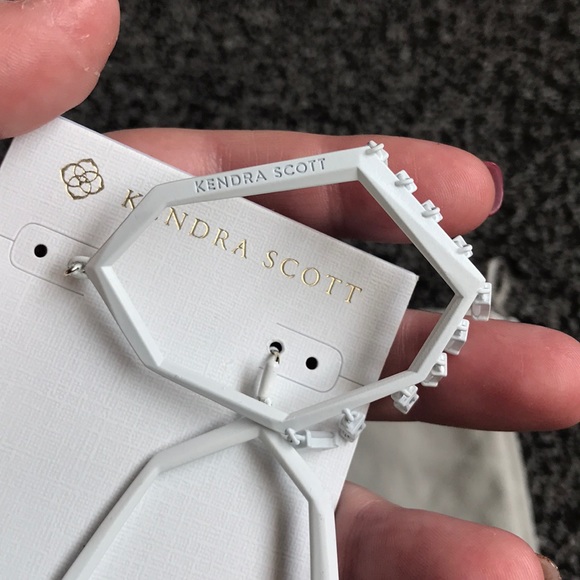 Kendra Scott Matte White Thomas Earrings - Picture 4 of 7